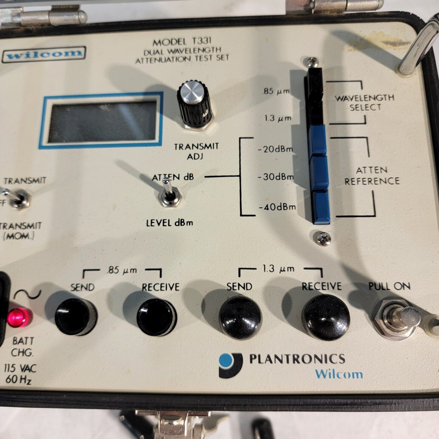 Wilcom Plantronics T331 Dual Wavelength Attenuation Test Set w/ Fiber Optic Cbl