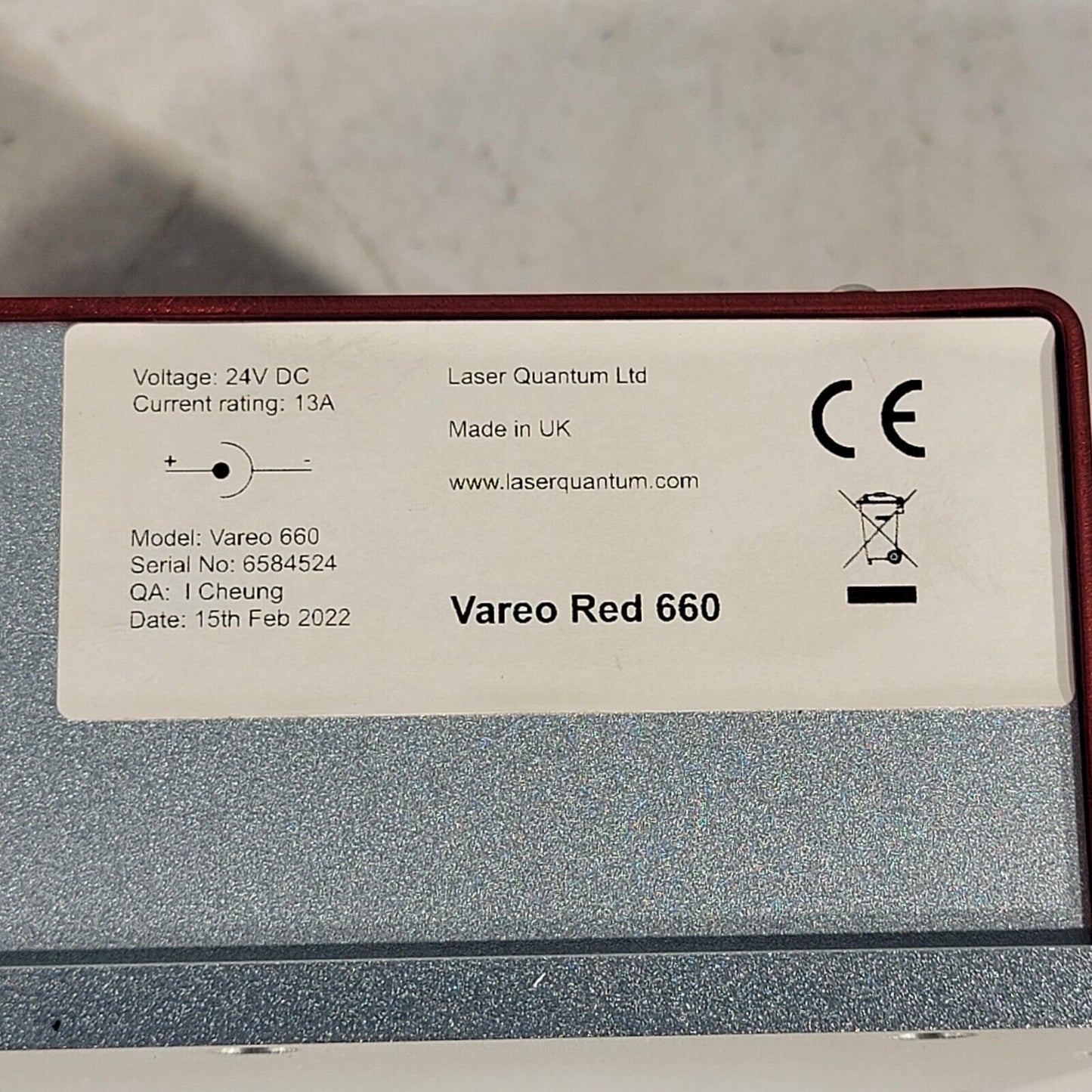 Laser Quantum Novanta Photonics Vareo Red 660nm Controller CW Supply Source