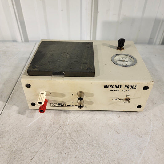 MSI Electronics Mercury Probe Hg-4 Vacuum Pressure