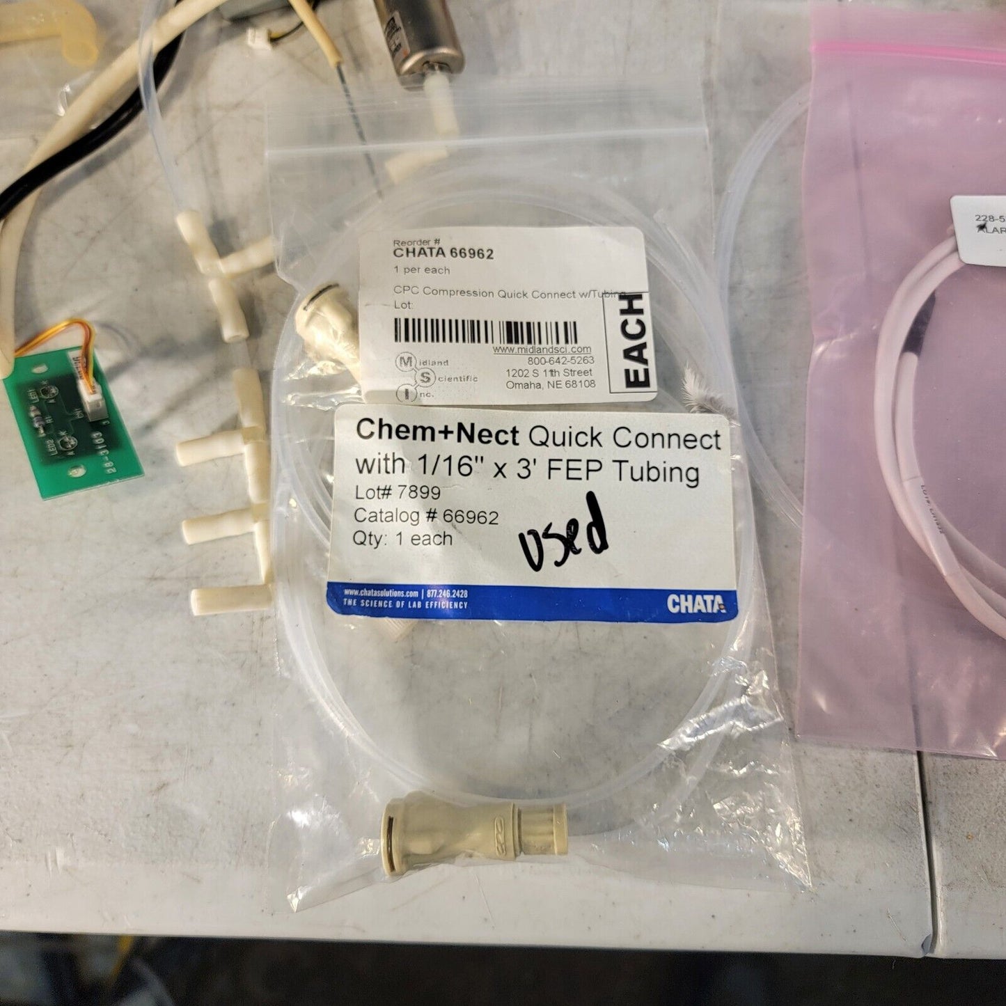 Large Lot Shimadzu Parts Degasser DGU Tubing Cables Pump Drain Seal PEEK SIL