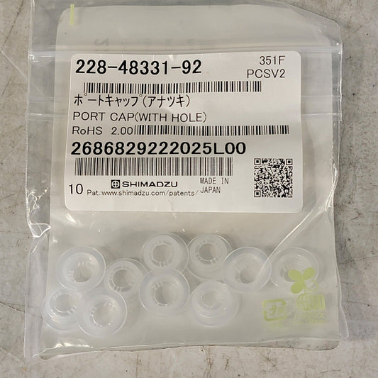 Shimadzu 228-48331-92 Port Cap (With Hole) PE Septum for SIL-20A, pack 10