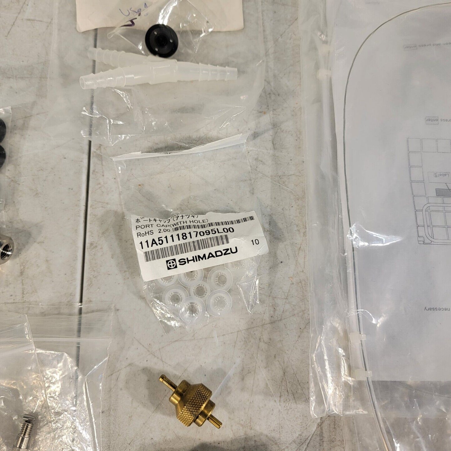 Large Lot Shimadzu Parts Autosampler SIL Tubing Cables HV LP Rotor Seal PEEK Ck