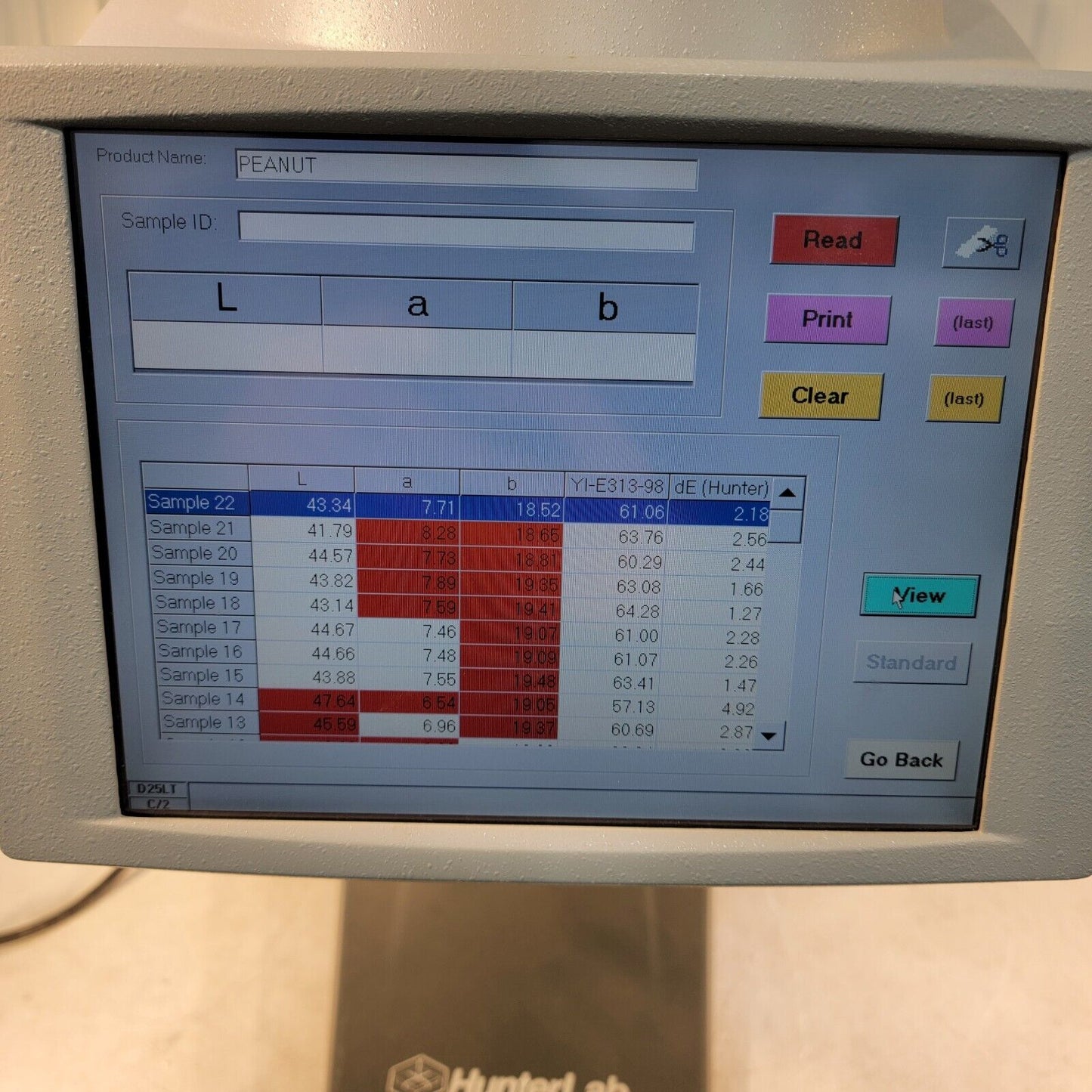 HunterLab D25LT Bulk Colorimeter Analytical Food Color Measurement System
