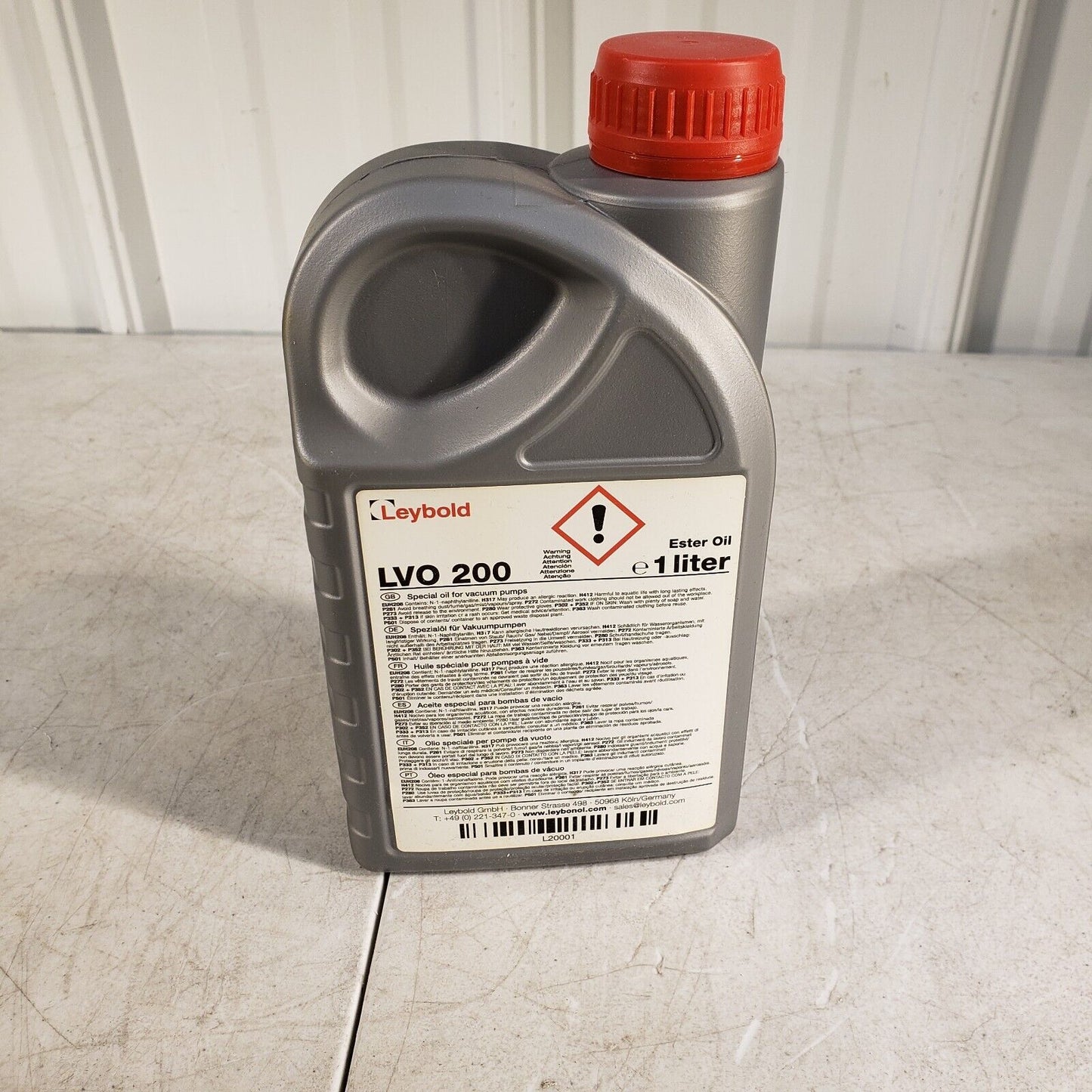 Leybold L20002 Leybonol LVO 200 Vacuum Pump Ester Oil 1 Liter High Vacuum