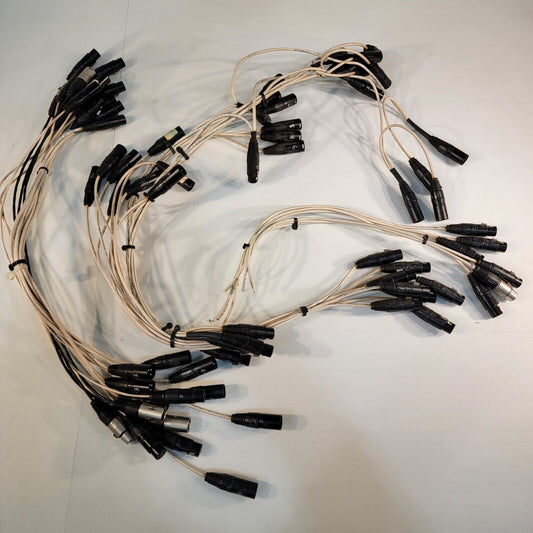 Huge Lot 3-Pin XLR Patch Cables Neutrik NC3MXX 2-Foot 3-Foot