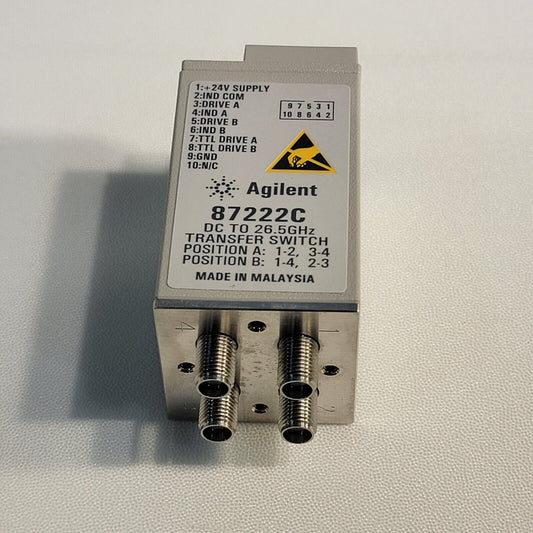 Agilent 87222C Coaxial Transfer Switch DC to 26.5GHz RF SMA