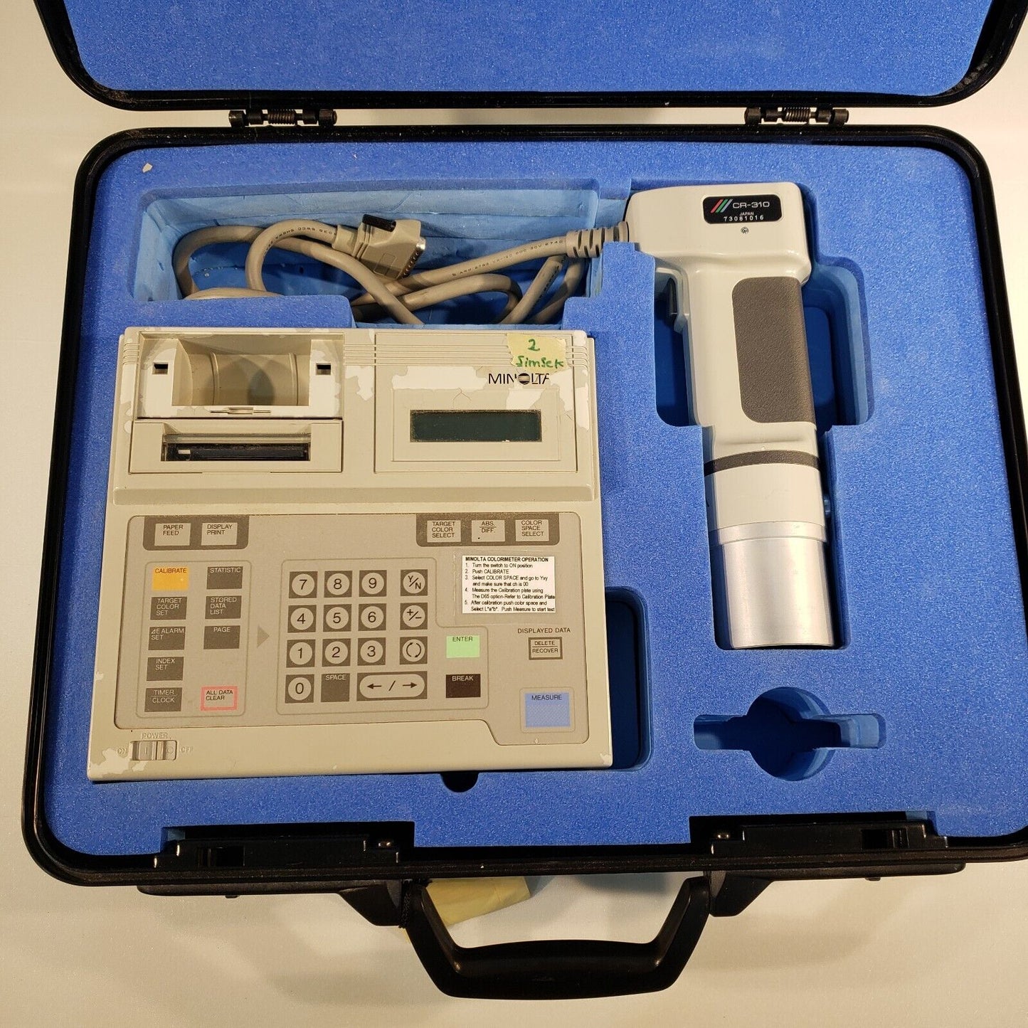 Minolta Chromameter DP-301 And CR-310 Color Measuring Tool Colormeter Detector