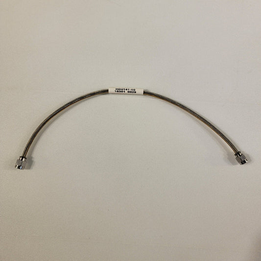 HUBER+SUHNER mini141-10 SMA Plug RF Cable 26.5GHz 10 Inches Long 50Ω Semi-Ridgid