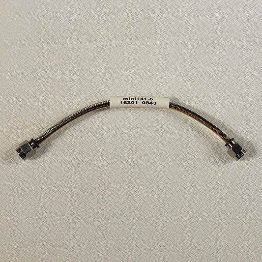 HUBER+SUHNER mini141-5 SMA Plug RF Cable 26.5GHz 5 Inches Long 50Ω Semi-Ridgid