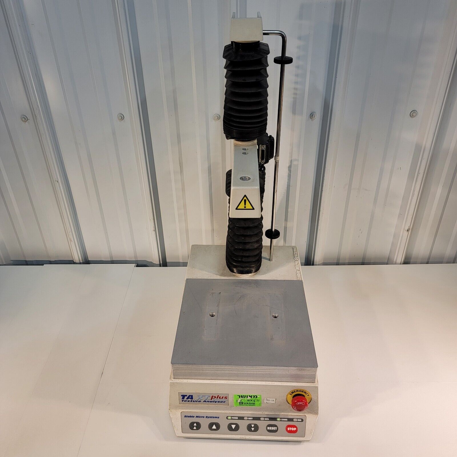 Stable Micro Systems TA-XT plus Texture Analyzer, Tested-Moves – Lab ...